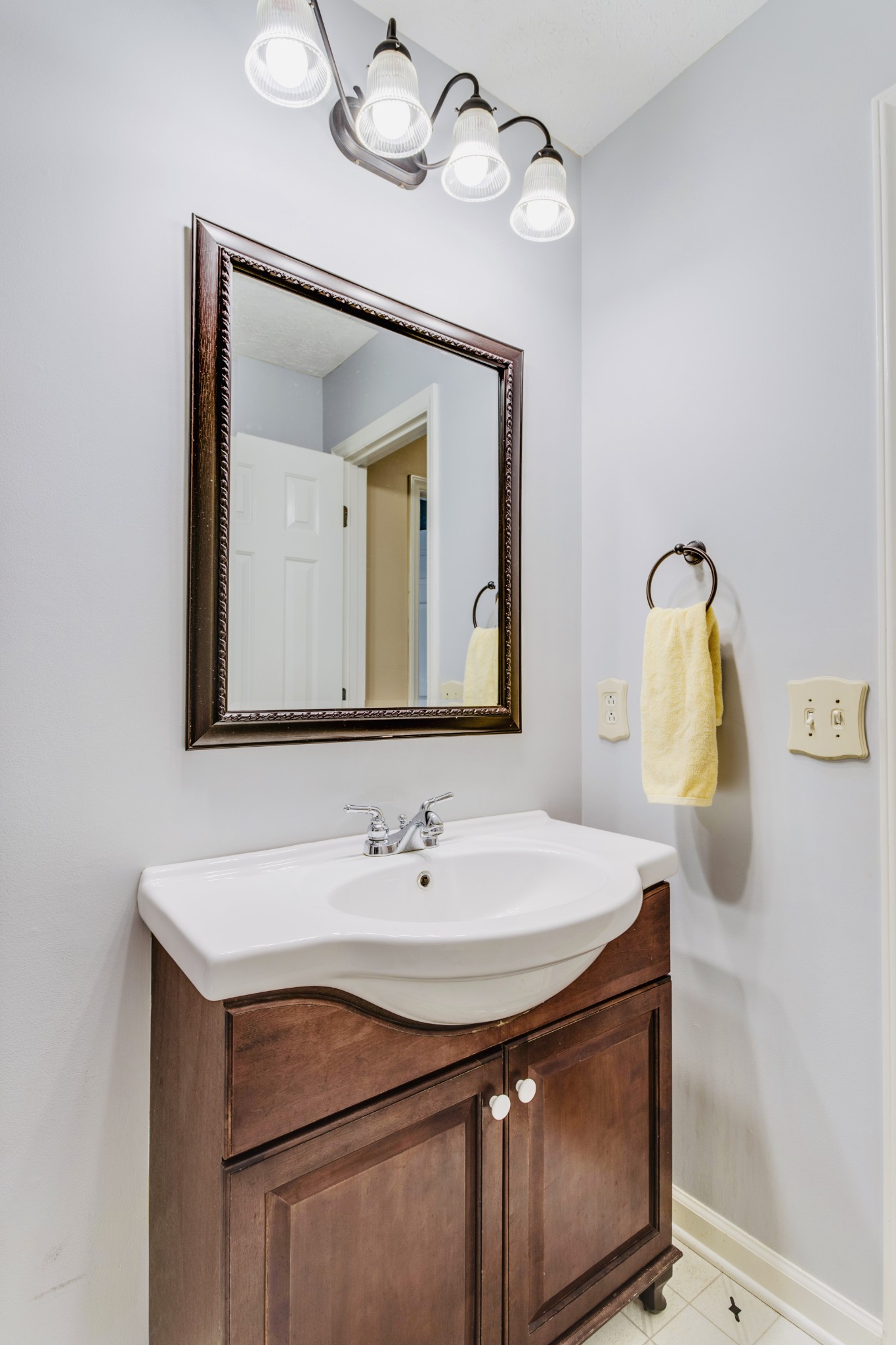 1482 Overton Court Rockvale, TN 37153 - Photo 28 of 58 a bathroom with a sink vanity and a mirror