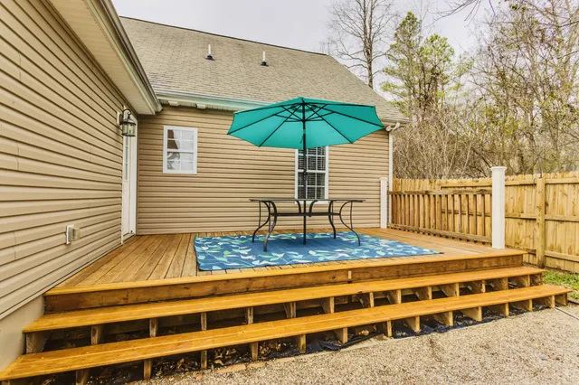 a aerial view of a yard with swimming pool