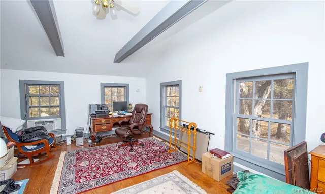 a bed room with a bed and a couch