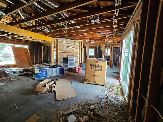 a view of a storage room