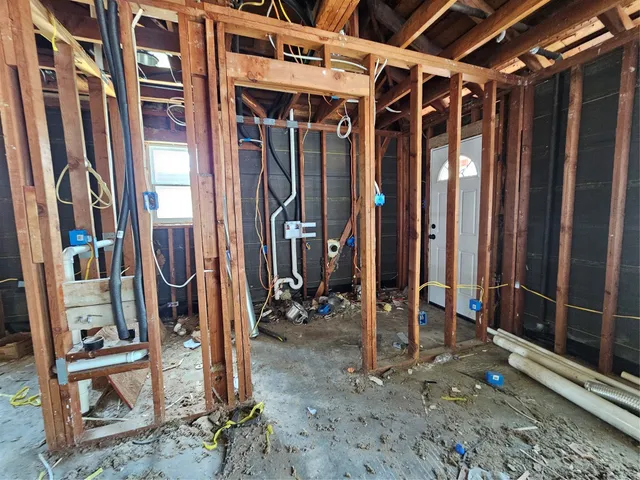 a view of an entryway with a space