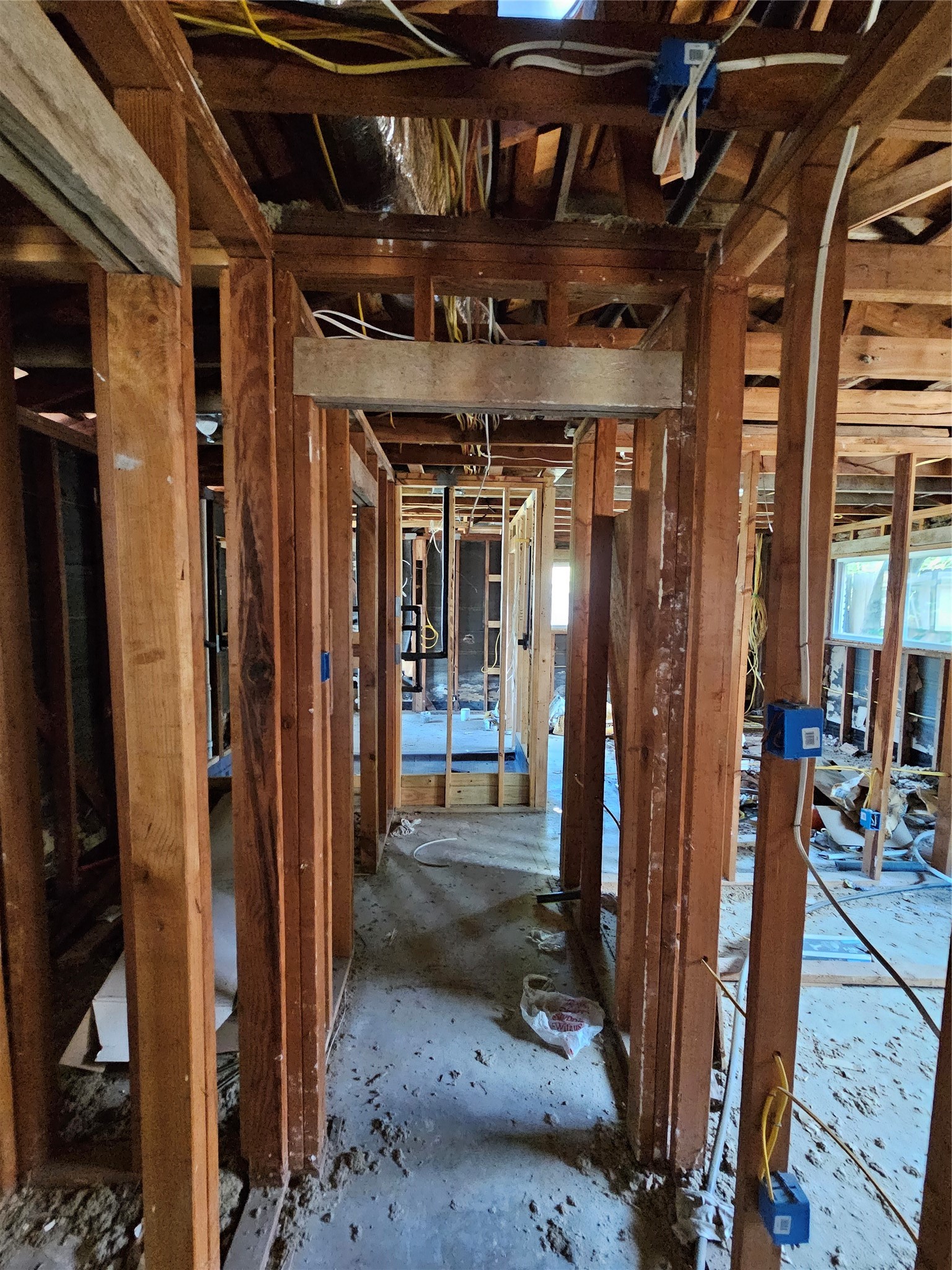 5706 Rutherglenn Drive Houston, TX 77096 - Photo 26 of 45 a view of a hallway with wooden walls