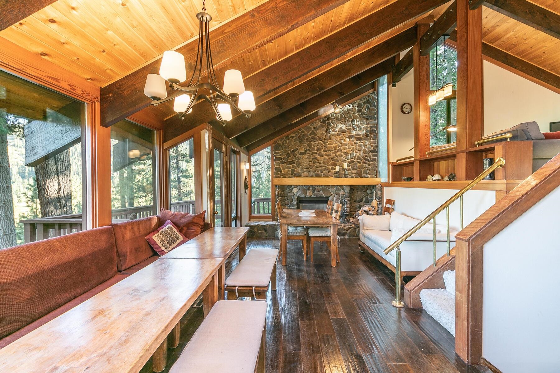 1469 Sandy Way Olympic Valley, CA 96146 - Photo 6 of 21 a living room with furniture a large window with wooden floor