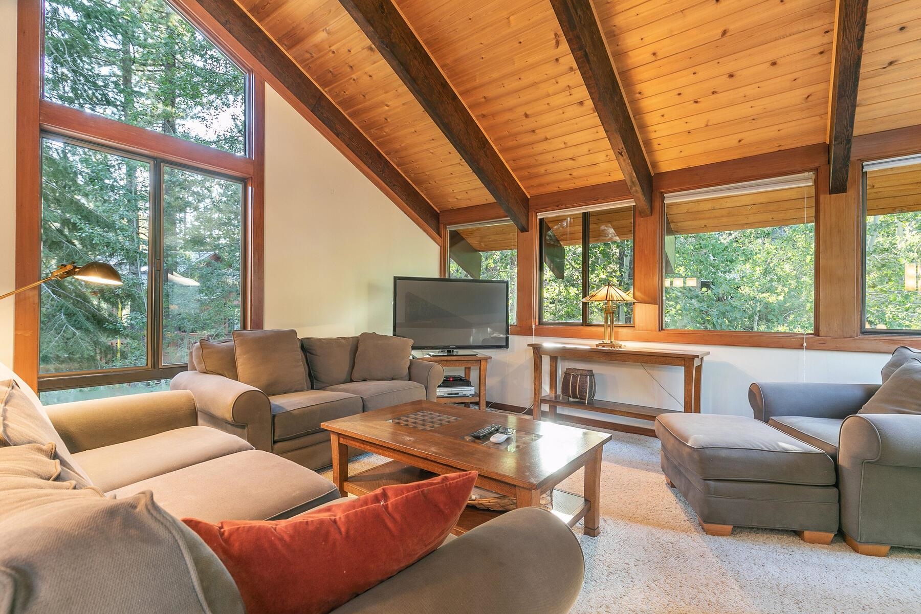 1469 Sandy Way Olympic Valley, CA 96146 - Photo 10 of 21 a living room with furniture and a floor to ceiling window