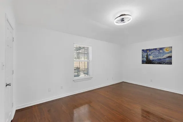 an empty room with a window