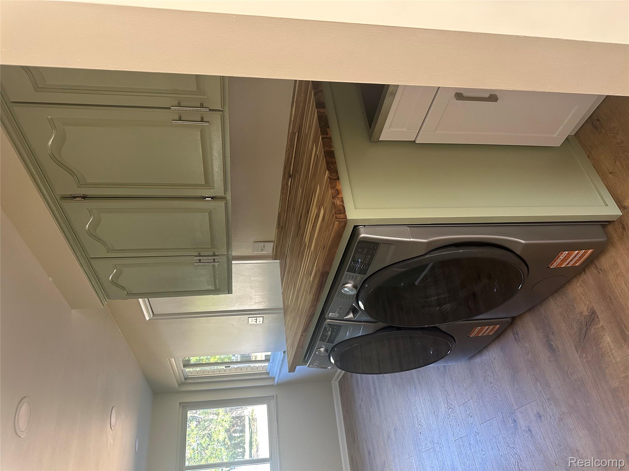 1206 Torpey Road Troy, MI 48083 - Photo 15 of 33 Washroom with light wood-style flooring, cabinet space, and separate washer and dryer