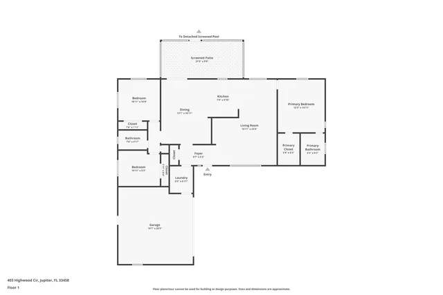 $750,000 | 403 Highwood Circle, Jupiter, FL 33458