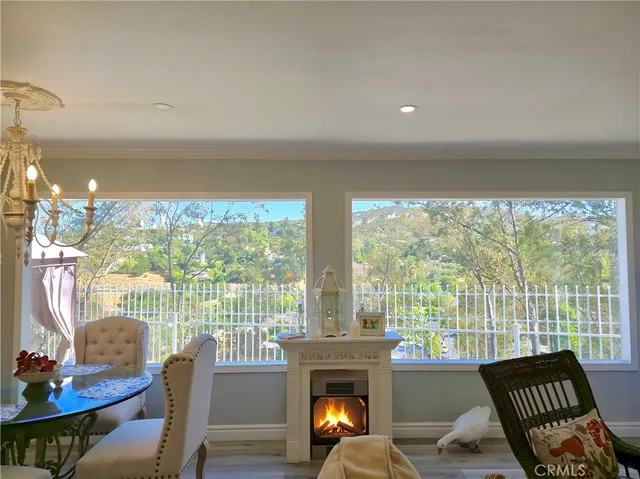 a view of a tree in a yard