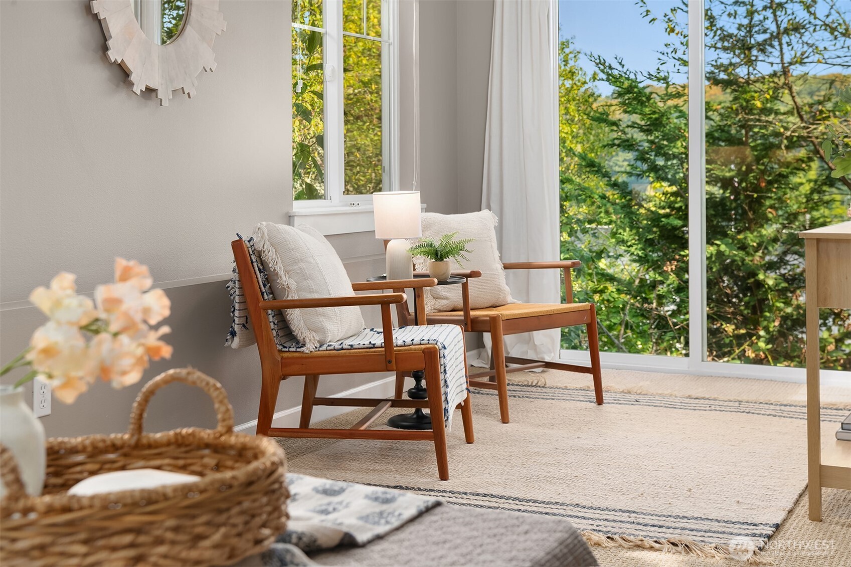 2452 Southwest Webster Street Seattle, WA 98106 - Photo 19 of 28 a living room with furniture and a potted plant