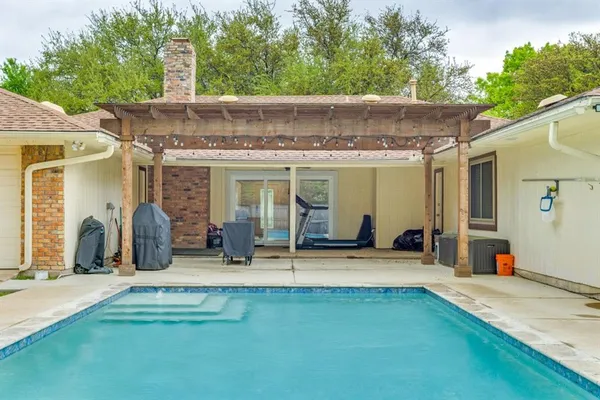 a view of a house with patio