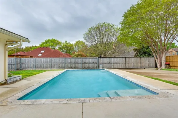 a view of backyard and tree