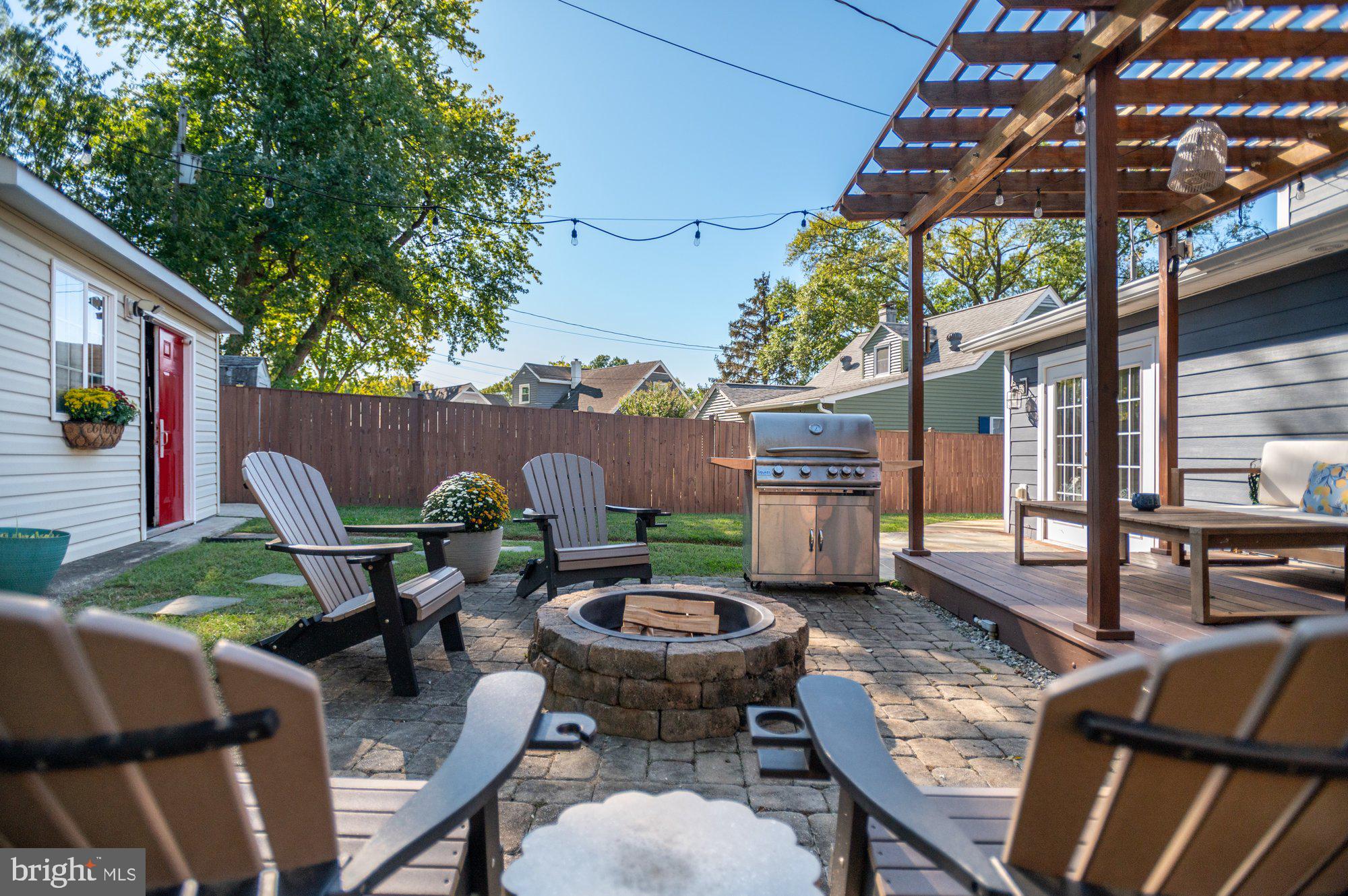 6809 Duke Drive Alexandria, VA 22307 - Photo 30 of 30 a view of a patio with a table chairs and a backyard