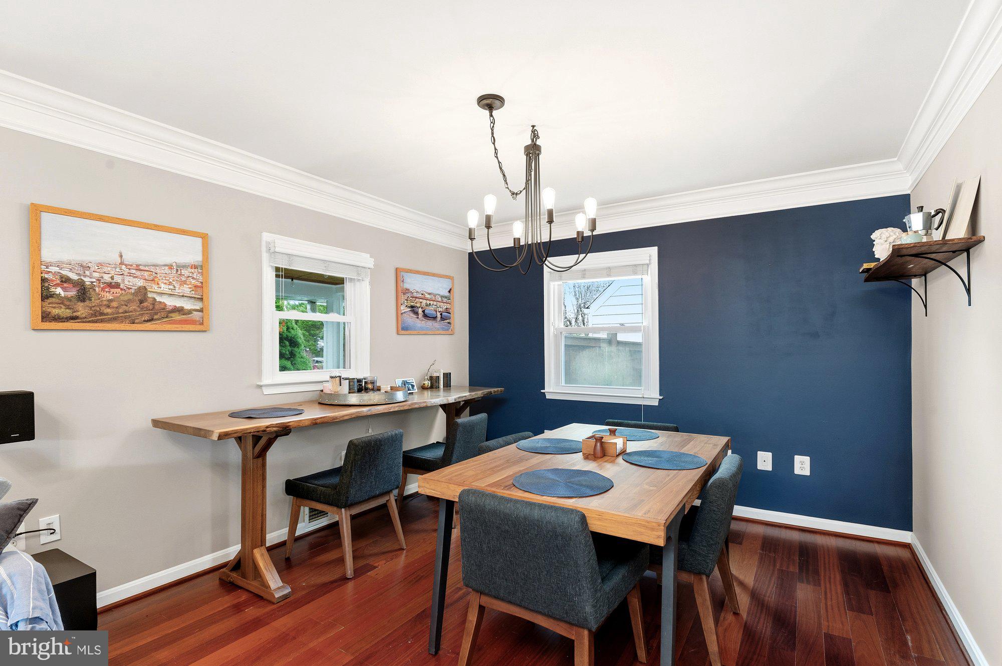 6809 Duke Drive Alexandria, VA 22307 - Photo 9 of 30 a view of a dining room with furniture window and wooden floor