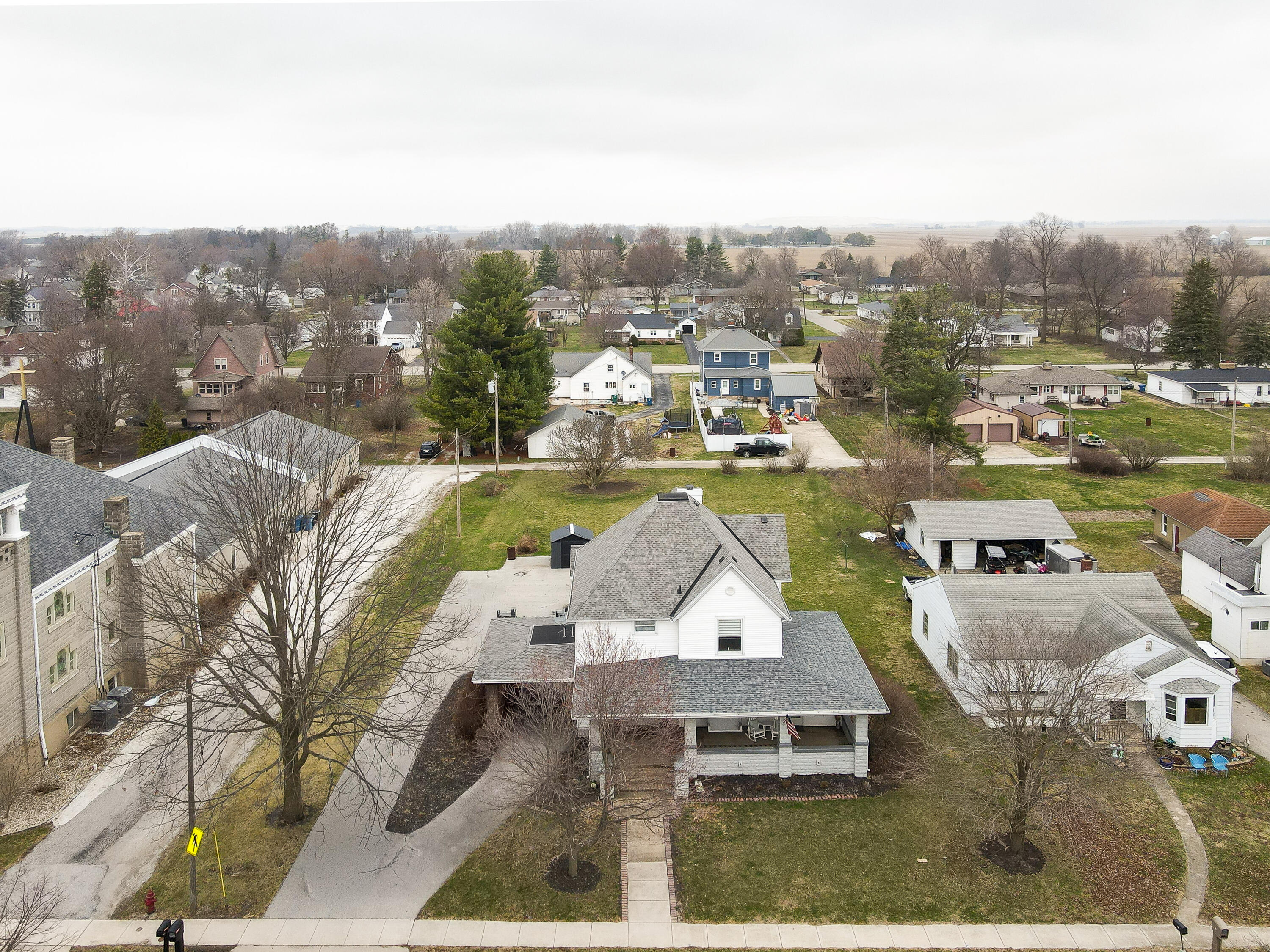 128 East Main Street Brook, IN 47922 - Photo 21 of 68 a view of a city from a terrace