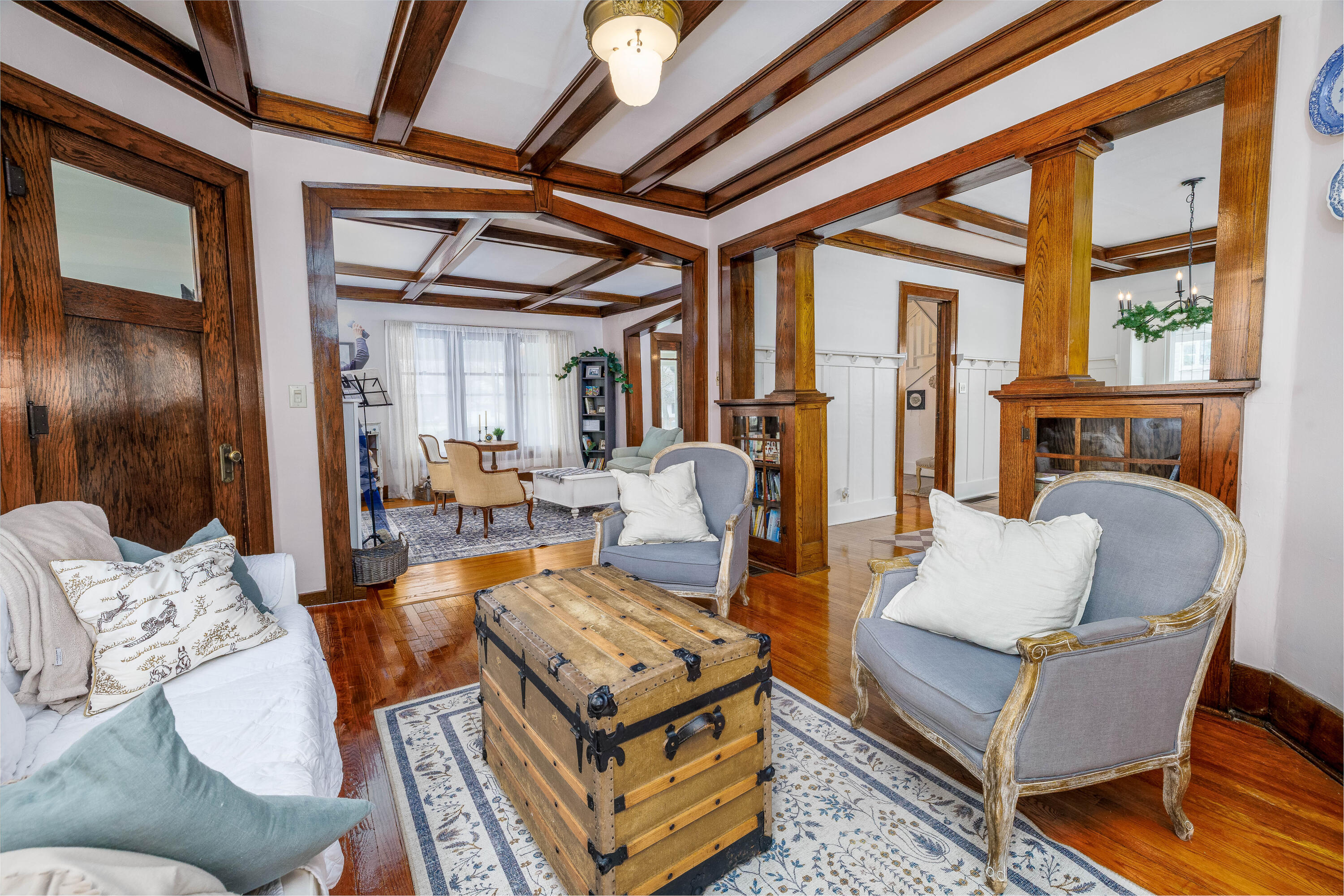 128 East Main Street Brook, IN 47922 - Photo 33 of 68 a living room with furniture and a fireplace