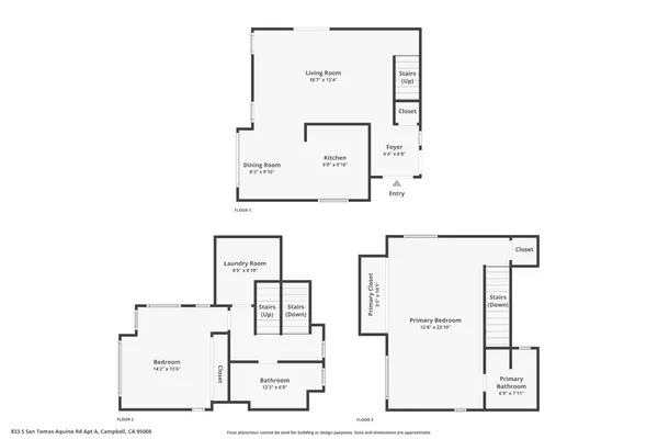 $928,000 | 833 South San Tomas Aquino Road, Unit A, Campbell, CA 95008