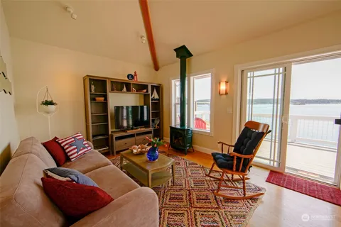 a bedroom with a bed and a closet