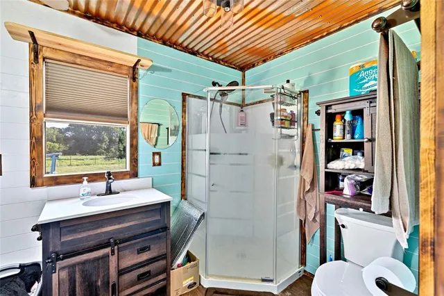 a work room with furniture