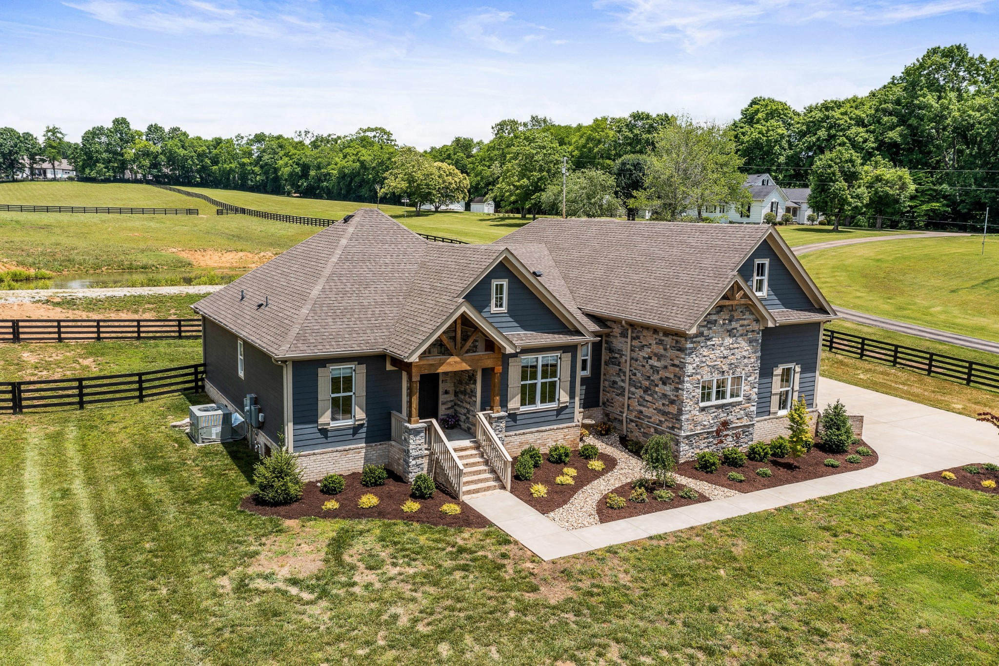 790 Baker Road Columbia, TN 38401 - Photo 4 of 69 a aerial view of a house with swimming pool garden and patio