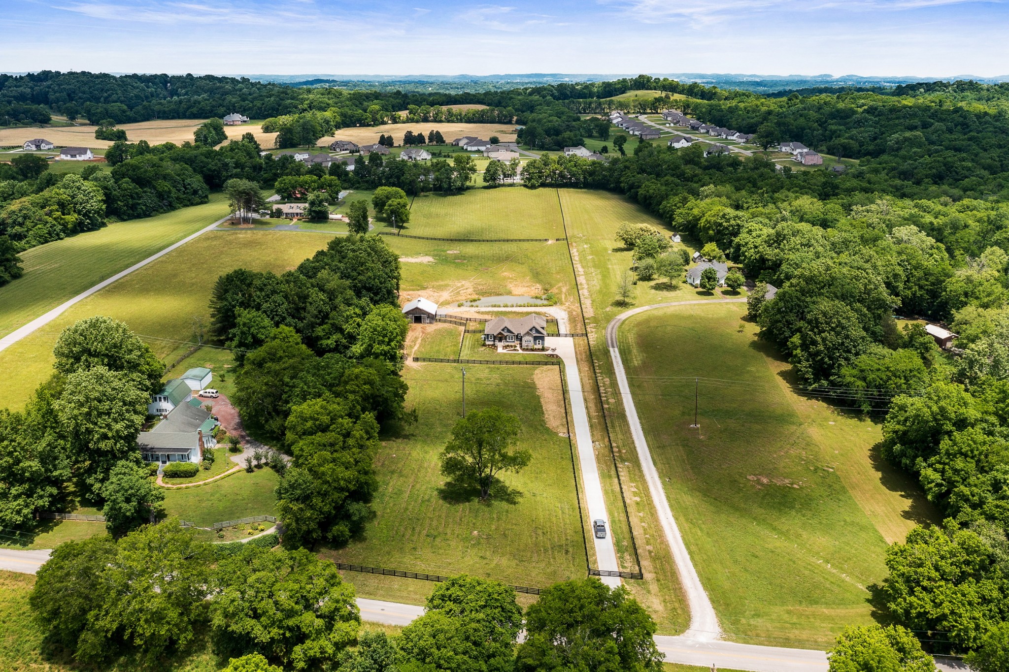 790 Baker Road Columbia, TN 38401 - Photo 55 of 69 an aerial view of a residential houses with outdoor space and swimming pool
