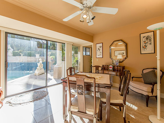150 New Place Road Hillsborough, CA 94010 - Photo 18 of 25 a view of a dining room with furniture window and outside view