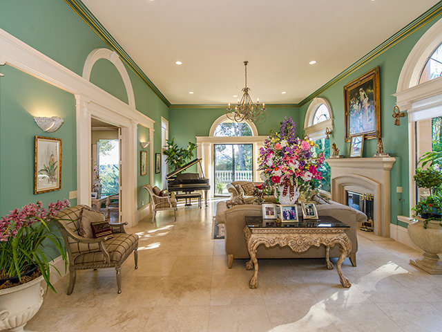 150 New Place Road Hillsborough, CA 94010 - Photo 6 of 25 a lobby with furniture and a chandelier