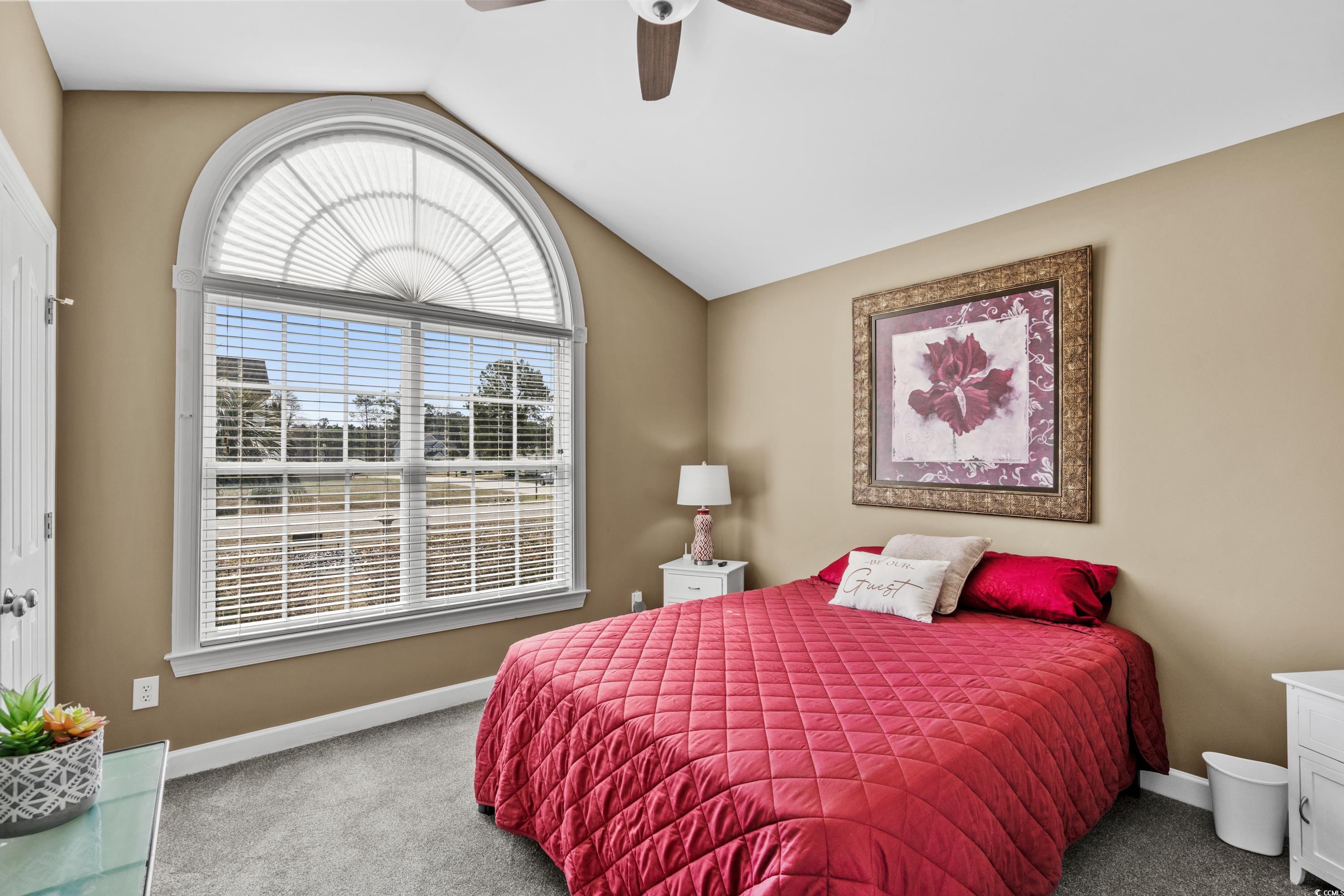 139 Dunbarton Lane Conway, SC 29526 - Photo 30 of 40 Bedroom with lofted ceiling, a ceiling fan, basebo