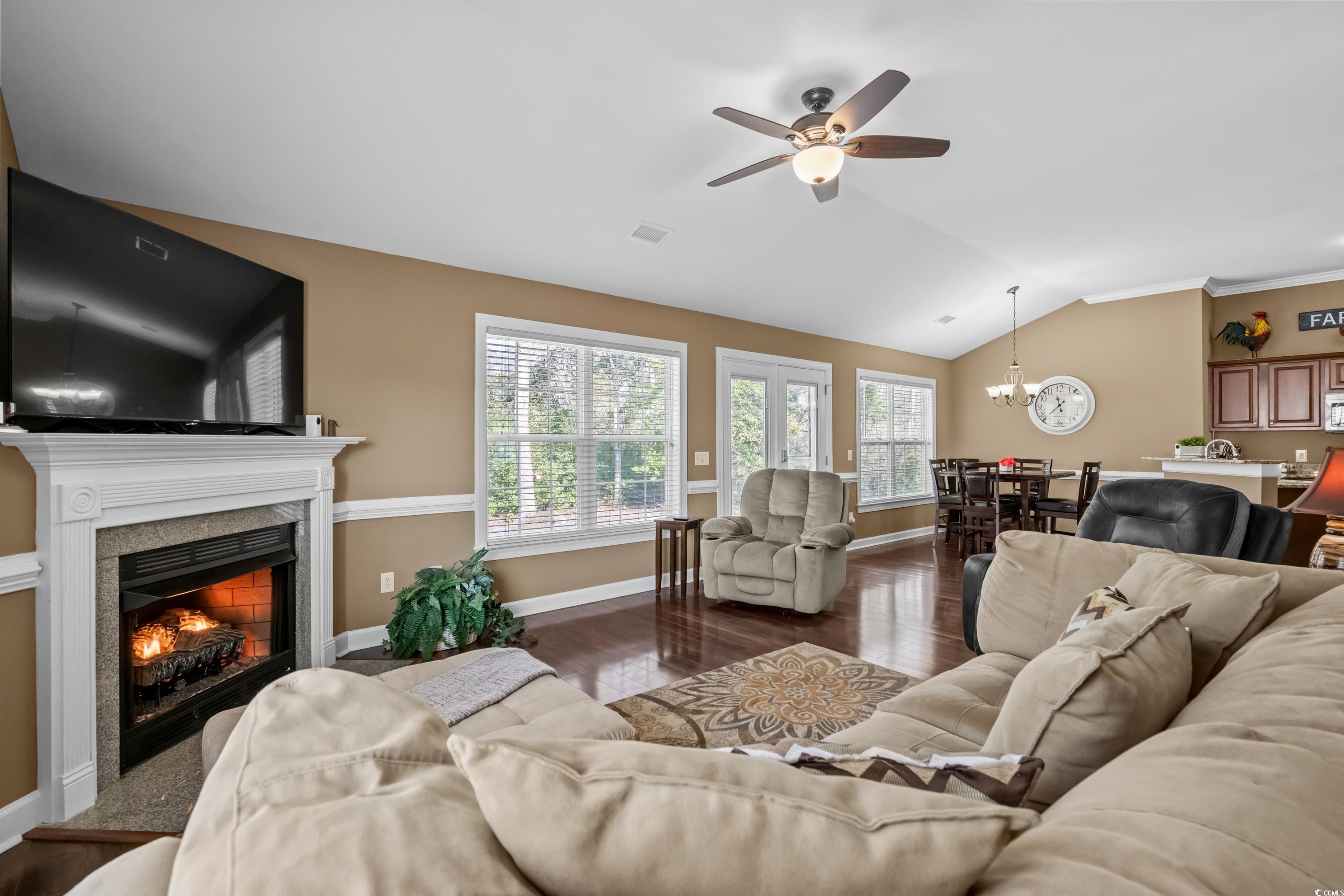 139 Dunbarton Lane Conway, SC 29526 - Photo 9 of 40 Living room featuring wood finished floors, basebo