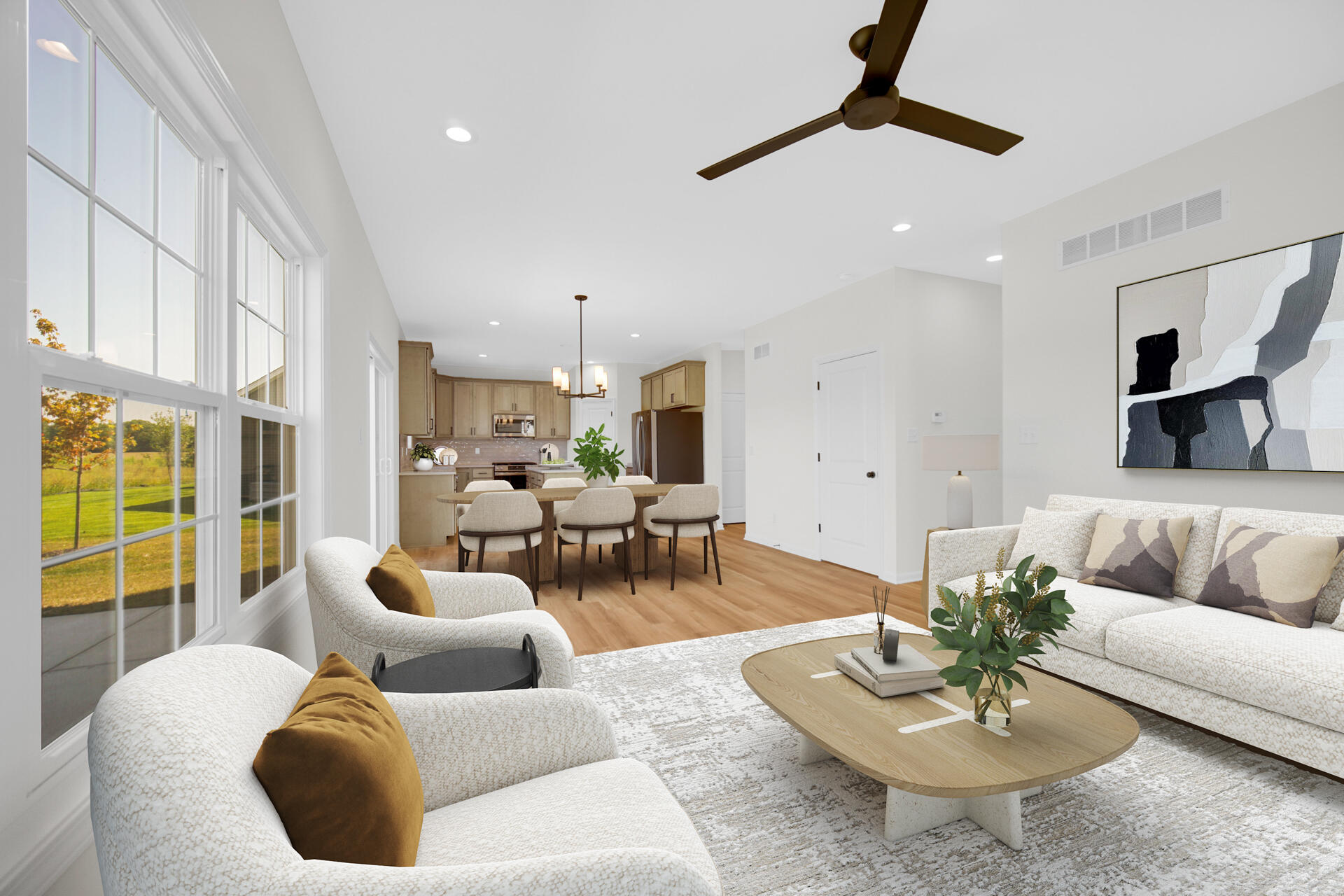 86 Bergamo Court Crown Point, IN 46307 - Photo 3 of 15 a living room with furniture and a large window