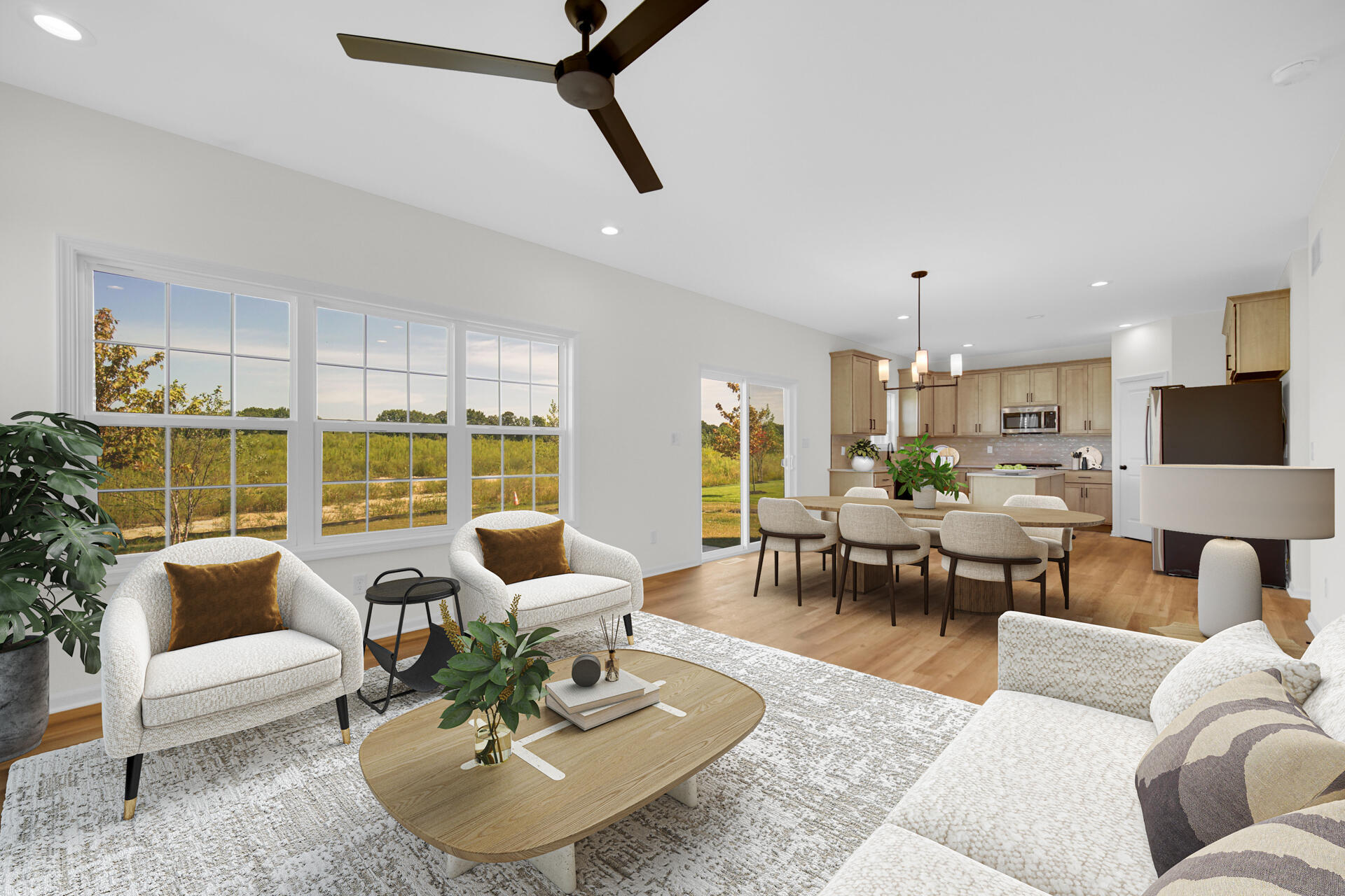 86 Bergamo Court Crown Point, IN 46307 - Photo 4 of 15 a living room with furniture and a large window