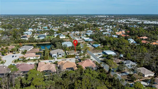 an aerial view of multiple house