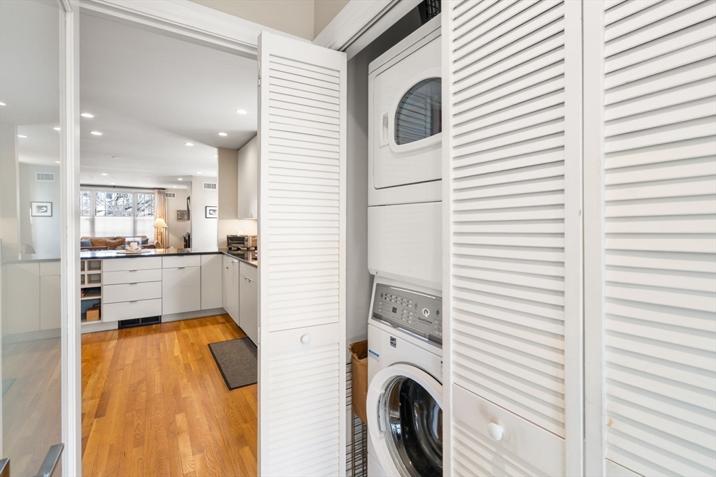 16 York Terrace Brookline, MA 02446 - Photo 17 of 42 a view of kitchen with washer and dryer