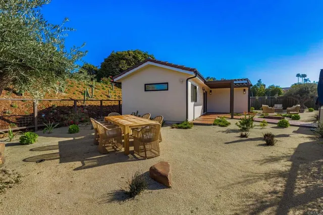 a view of a house with patio