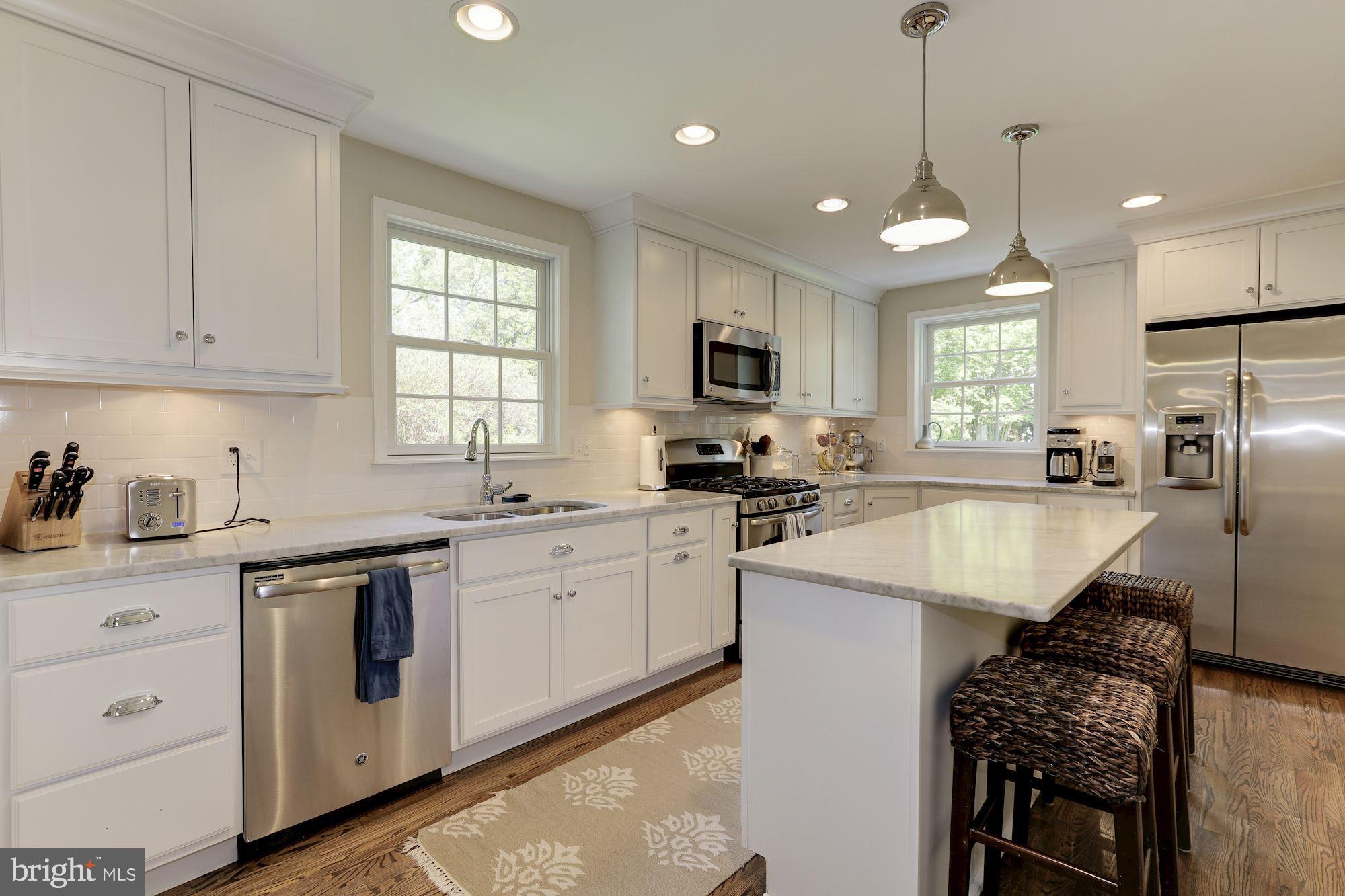 9023 Fairview Road Silver Spring, MD 20910 - Photo 14 of 32 Updated Kitchen w/ Marble Breakfast Bar