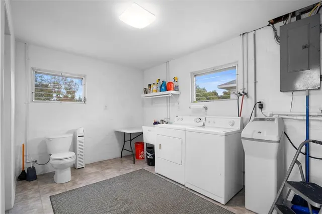 a storage room with storage and utility