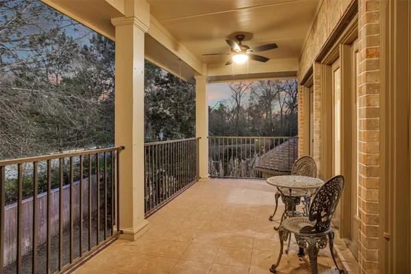 a view of a balcony
