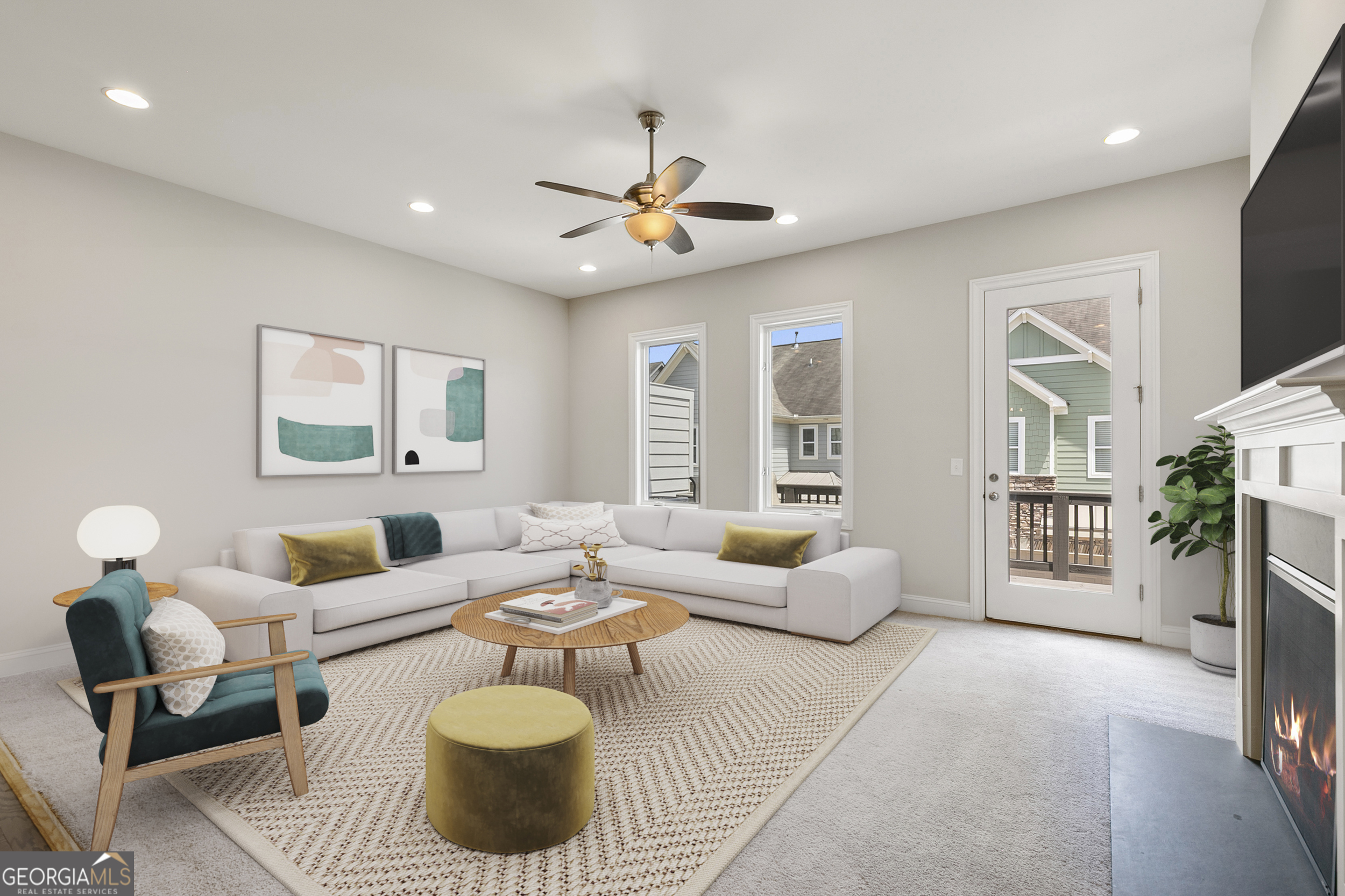 1954 Summit Trace Circle Northwest Atlanta, GA 30318 - Photo 4 of 45 a living room with furniture and a large window