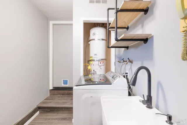 a view of a room with storage