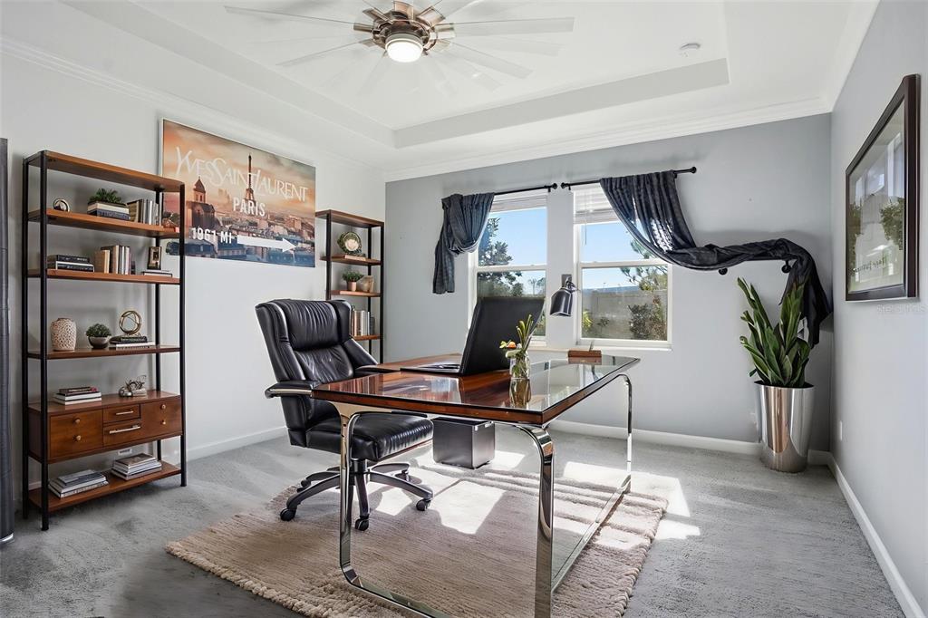 8676 Capstone Ranch Drive New Port Richey, FL 34655 - Photo 17 of 47 a workspace with wooden floor