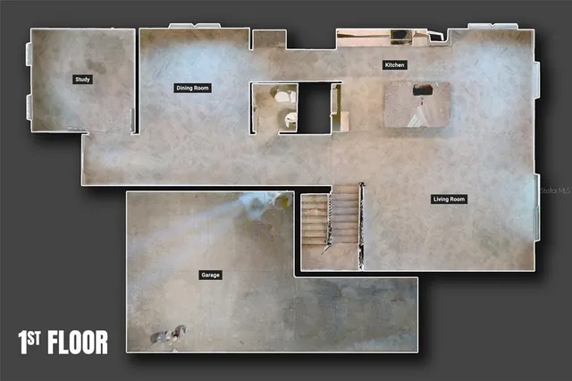 a view of a refrigerator in kitchen