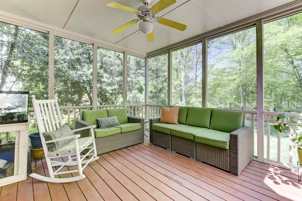 4608 Salem Ridge Road Holly Springs, NC 27540 - Photo 22 of 30 Enjoy Beautiful Rear Yard from Screened Porch with Ceiling Fan Screened Porch