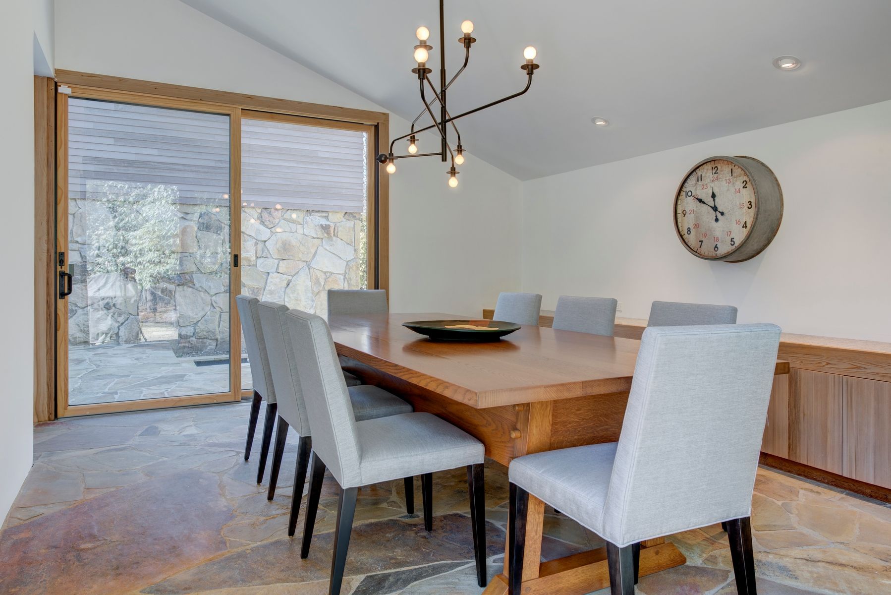 77 Cross Highway East Hampton, NY 11937 - Photo 8 of 17 a view of a dining room with furniture window and wooden floor