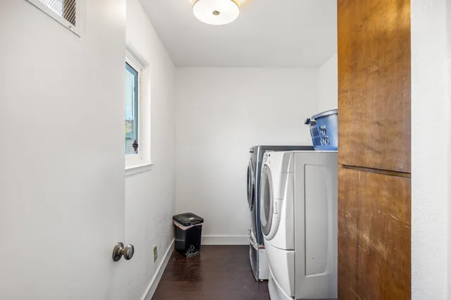 a backyard of a house with a yard and garage