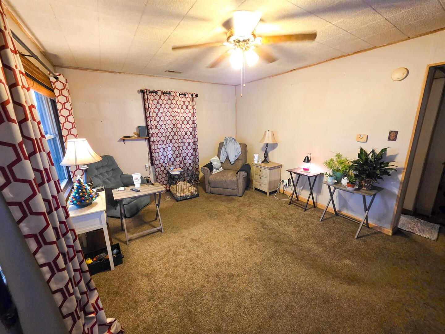105 Watkins Street Cisne, IL 62823 - Photo 6 of 30 a living room with furniture and a chandelier