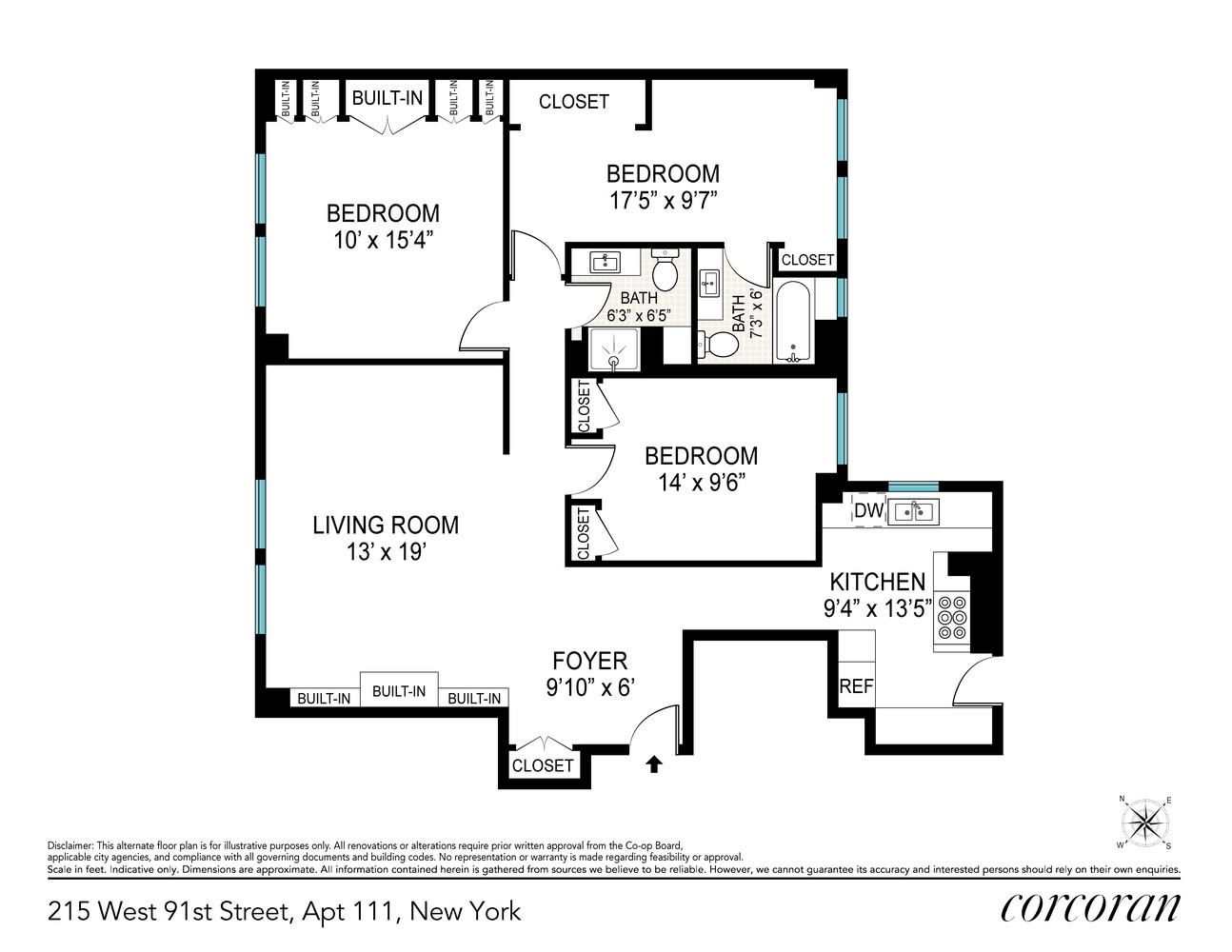 215 West 91st Street, Unit 111 Manhattan, NY 10024 - Photo 11 of 11 a picture