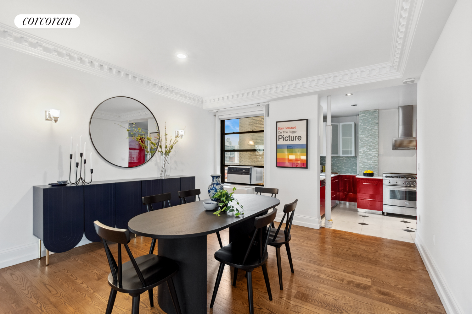 215 West 91st Street, Unit 111 Manhattan, NY 10024 - Photo 5 of 11 a view of a dining room with furniture and wooden floor