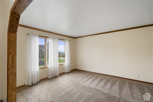 1373 Pheasant Ridge Circle Bountiful, UT 84010 - Photo 15 of 50 Spacious room featuring light-toned walls, wood-finish trim, and carpeted flooring