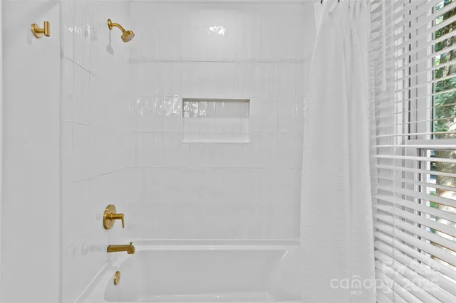 a bathroom with a window