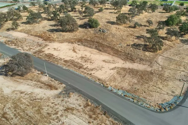 a view of a yard with a mountain