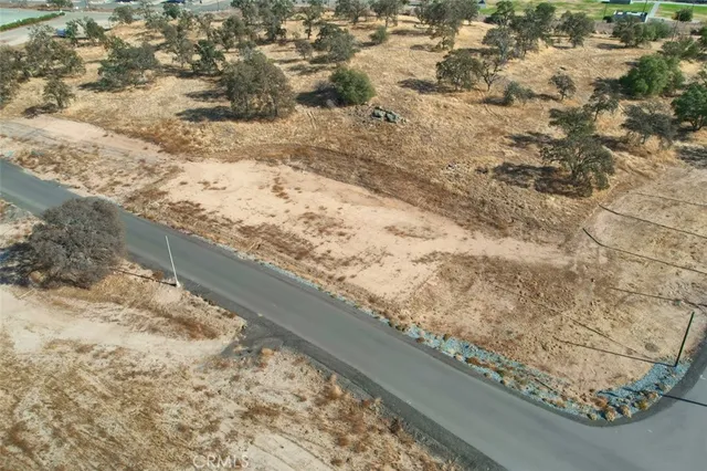 a view of a yard with a mountain